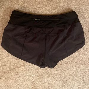 Size 4 lululemon black shorts
